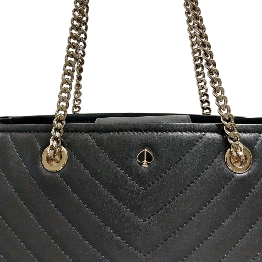 kate spade Amelia Black Quilted Tote Bag